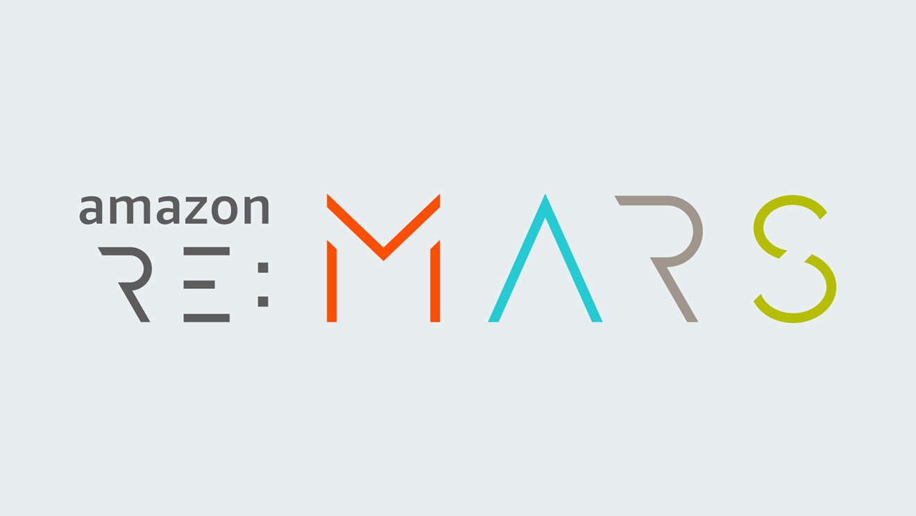 Amazon re:MARS logo on light gray background