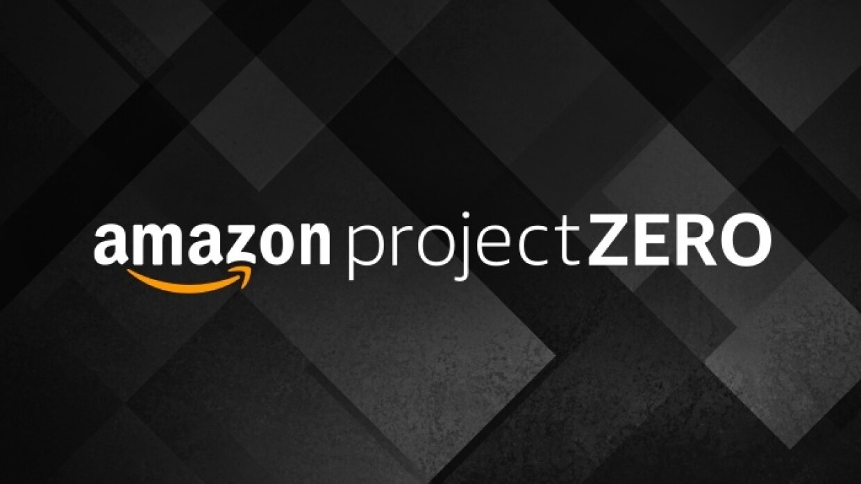 An Amazon Project Zero logo on a black and gray background