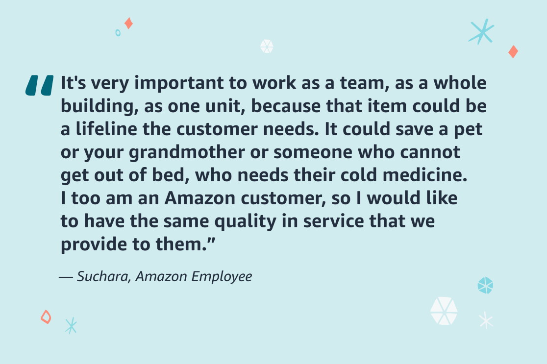An image showing an employee quote.