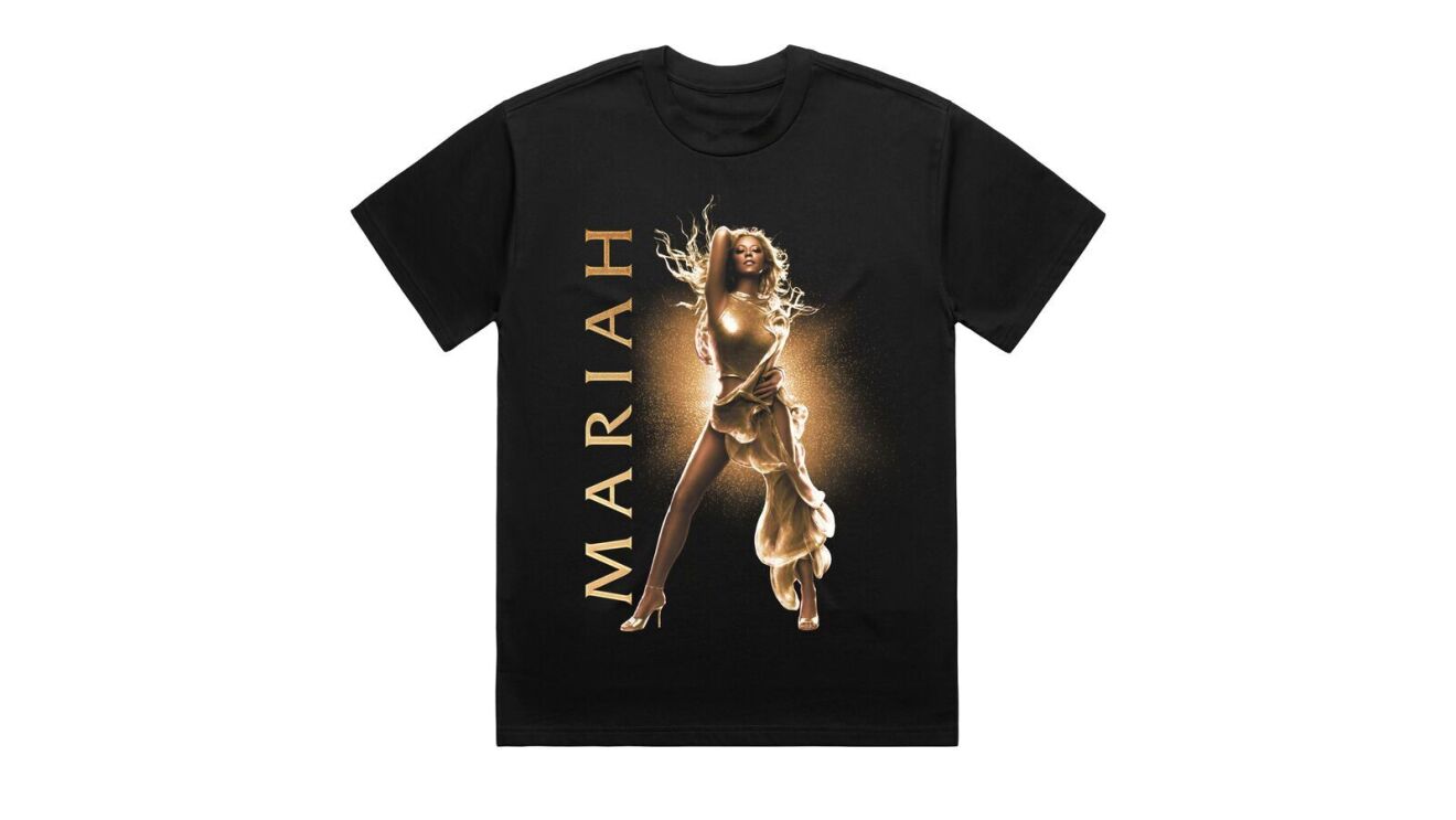 An image of merch from Mariah Carey’s new Las Vegas residency.