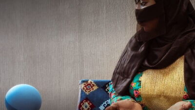 Alexa device with Khaleeji woman