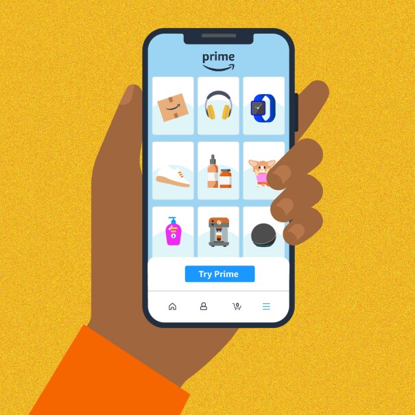 An illustration of people using their Prime membership