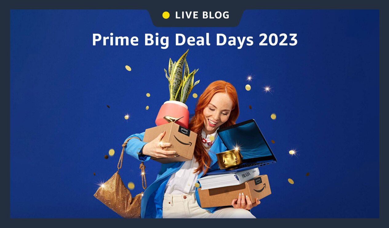 prime big deal days 2023 live blog best deals new hero with text "live blog: Prime Big Deal Days 2023"