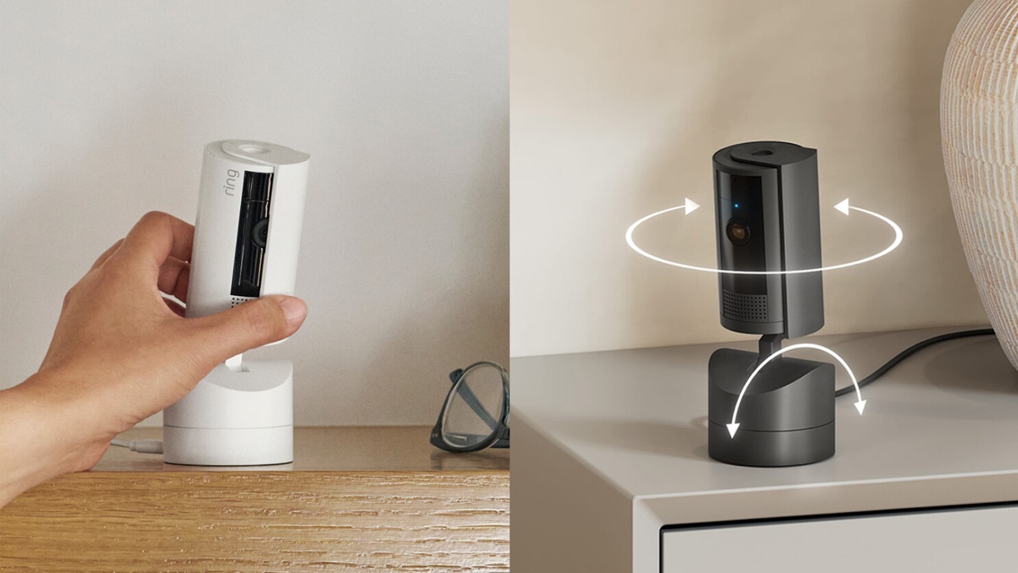 Amazonが屋内用セキュリティカメラ「Ring 首振り機能付きインドアカム 