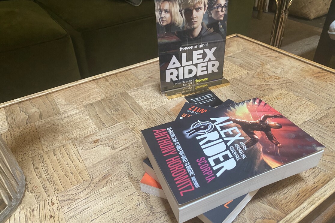 Three novels in the Alex Rider franchise