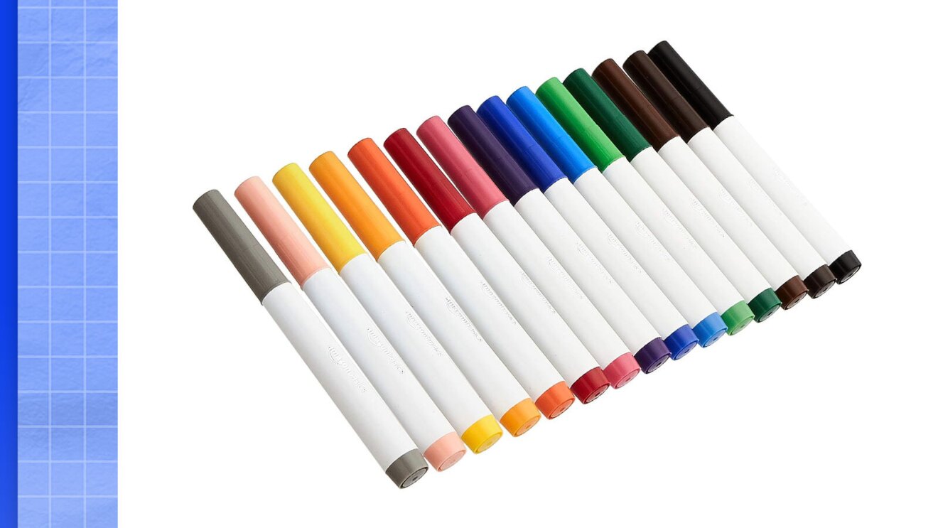 Image of multi-colored washable markers.