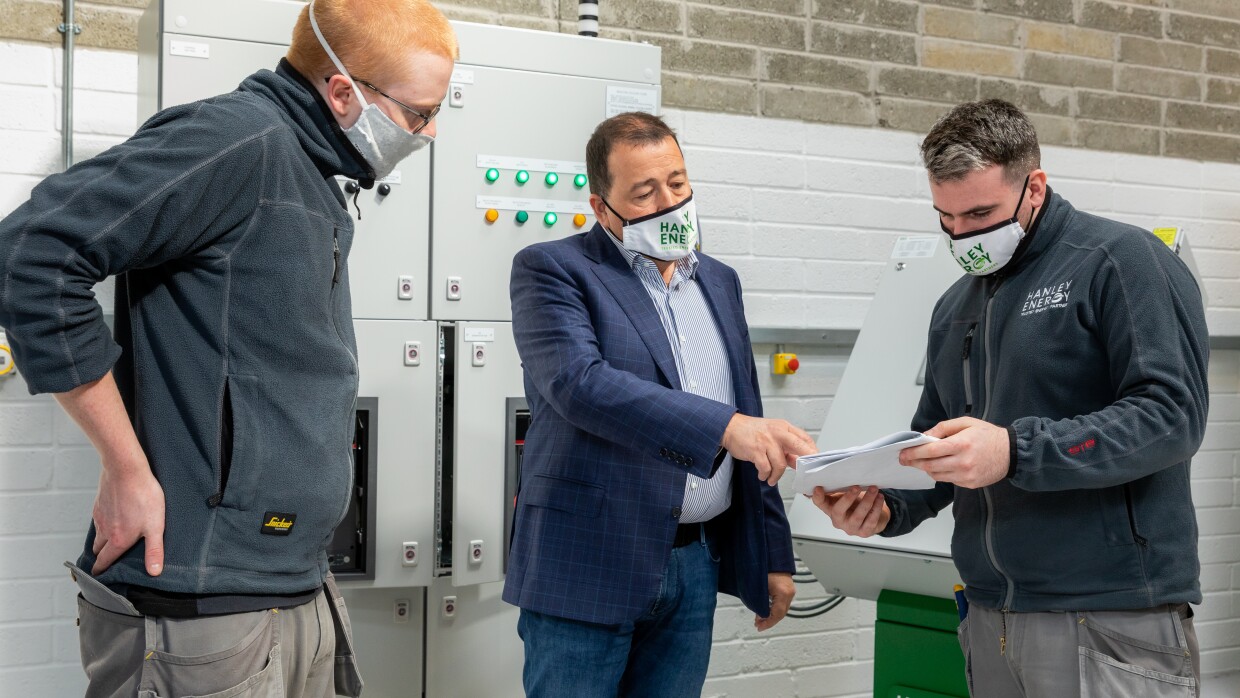 Photos of Hanley Energy employees at work