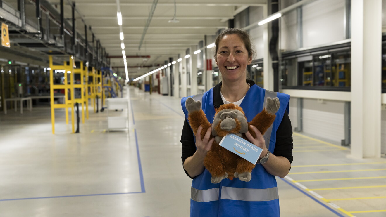 Ann Towse pictured in a fulfilment centre
