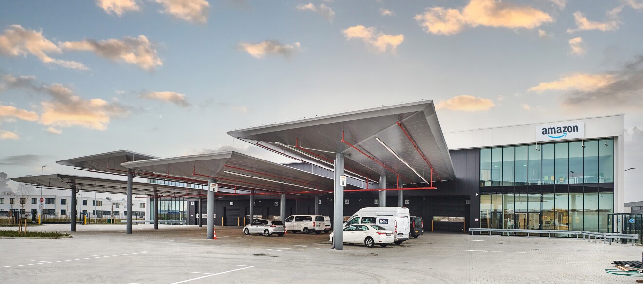 Amazon’s delivery station in Rozenburg, the Netherlands