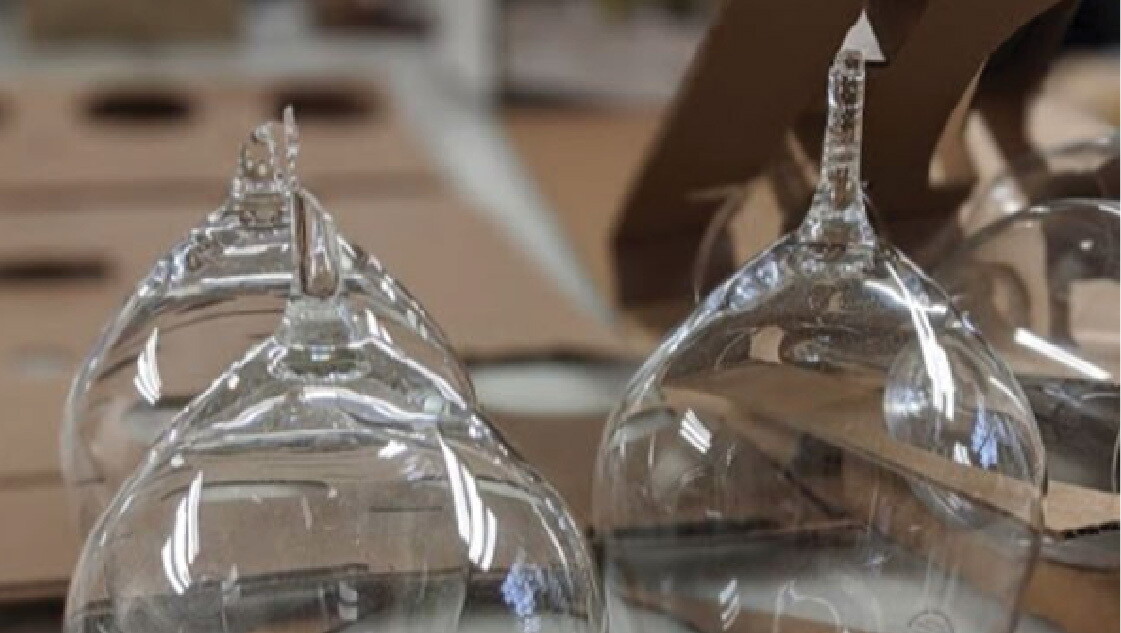 Image of broken Lenox glassware.