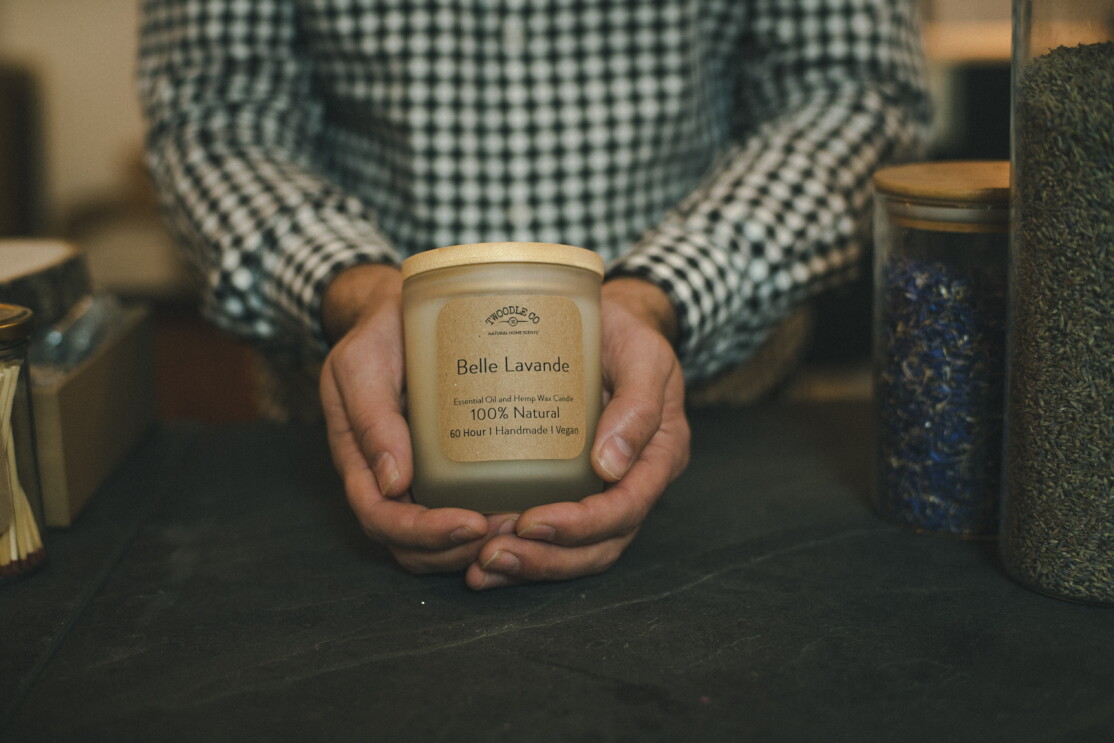 Belle Lavande, one of Twoodle Co's natural candles