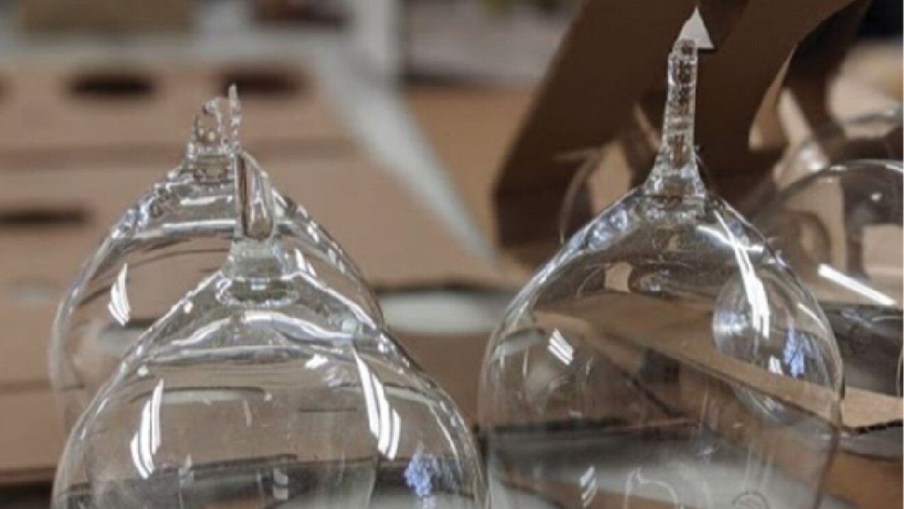 Image of broken Lenox glassware.