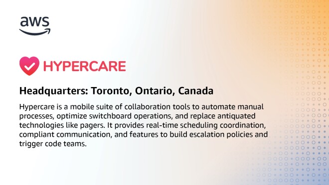 Hypercare的信息图表,州,“Hypercare移动协作工具套件是手工流程自动化,优化配电板操作,像寻呼机和替换过时的技术。它提供了实时调度协调、兼容的通信和功能构建政策和触发升级代码的团队。”