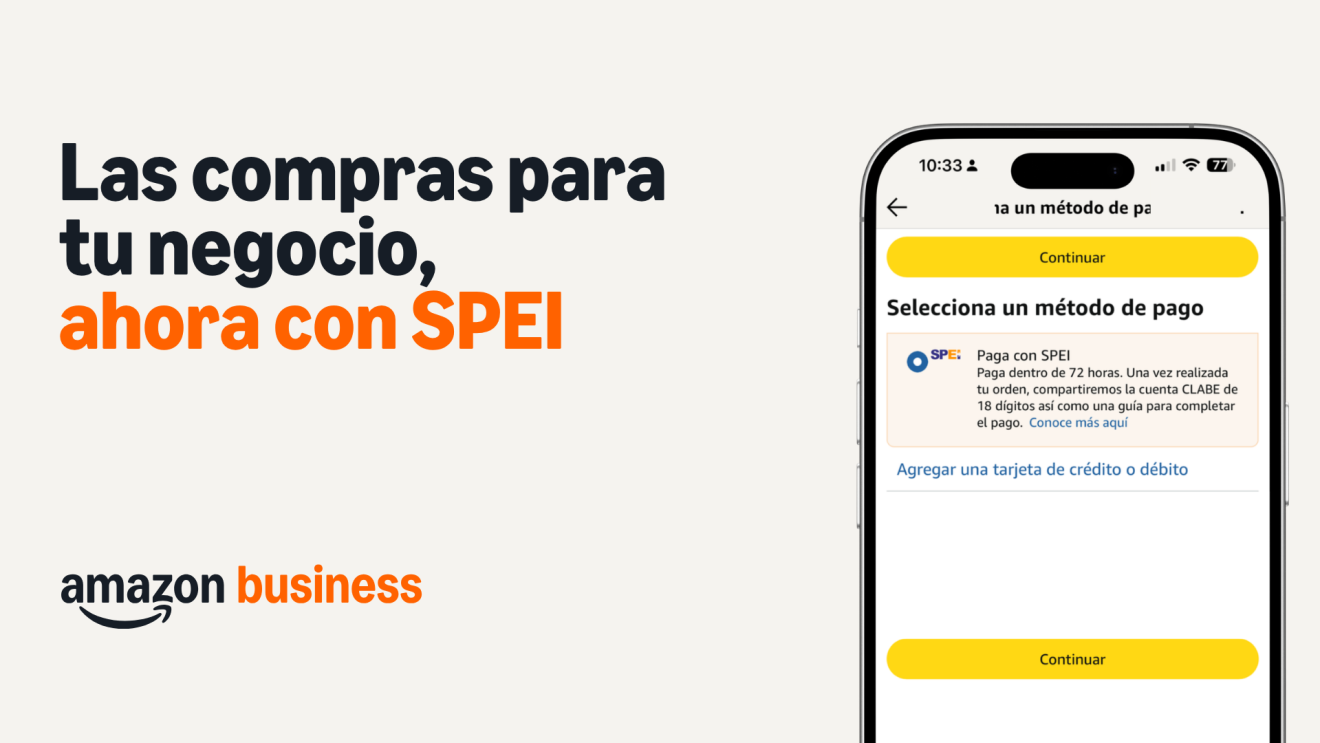 Banner las compras para tu negocio, ahora con SPEI