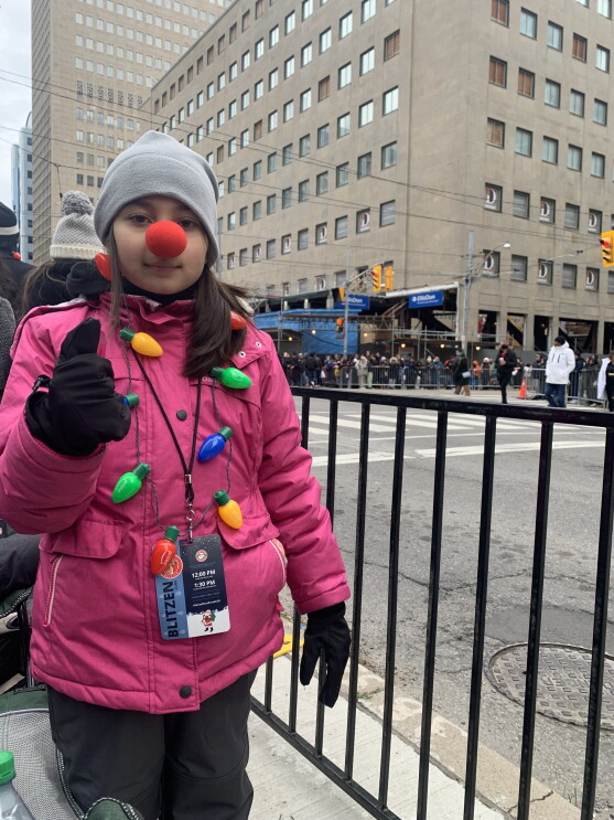 Girl at Toronto Santa Claus Parade