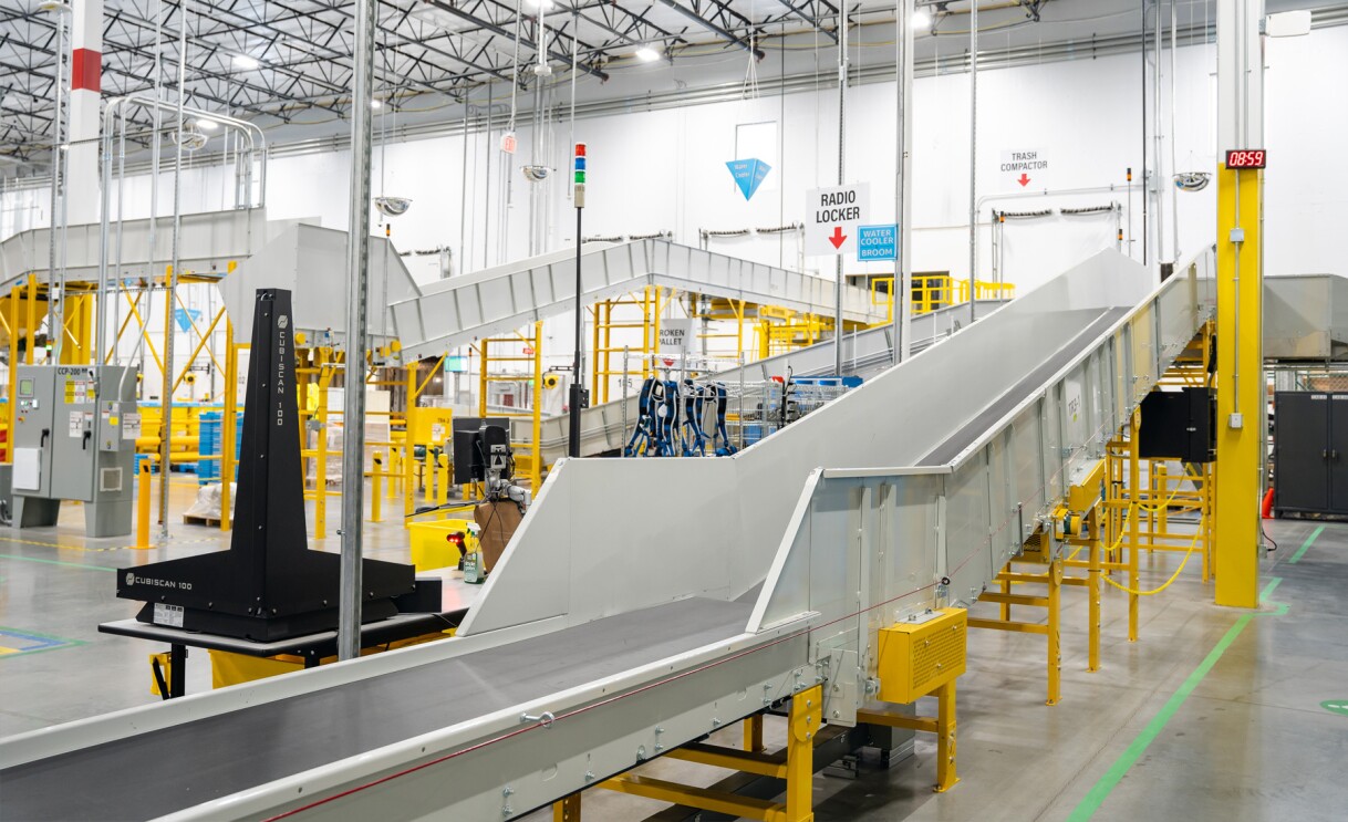 The inside of Amazon fulfillment center, SCA5.