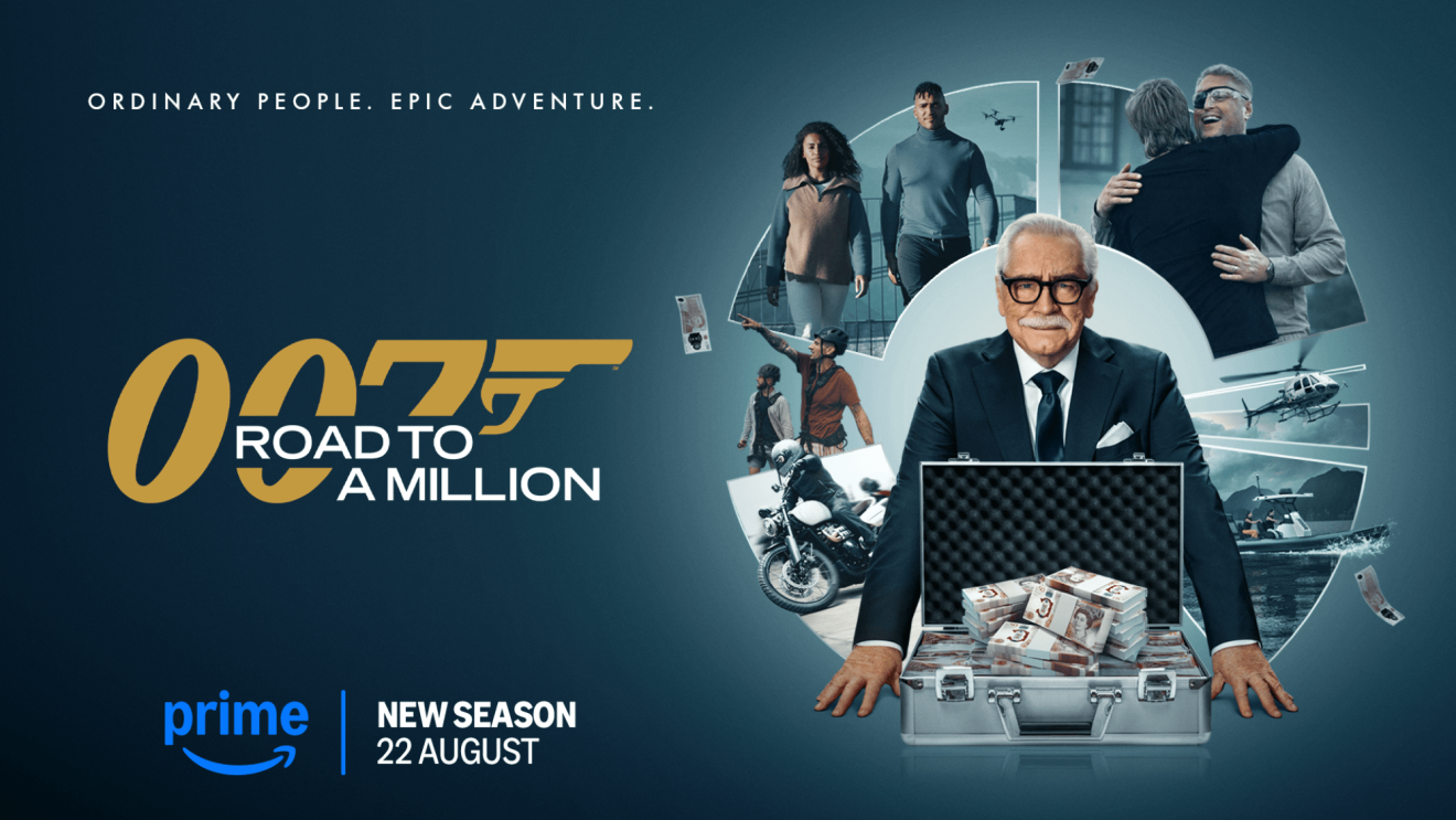 007: Road To A Million season 2 promotional poster featuring contestants and spy-themed elements