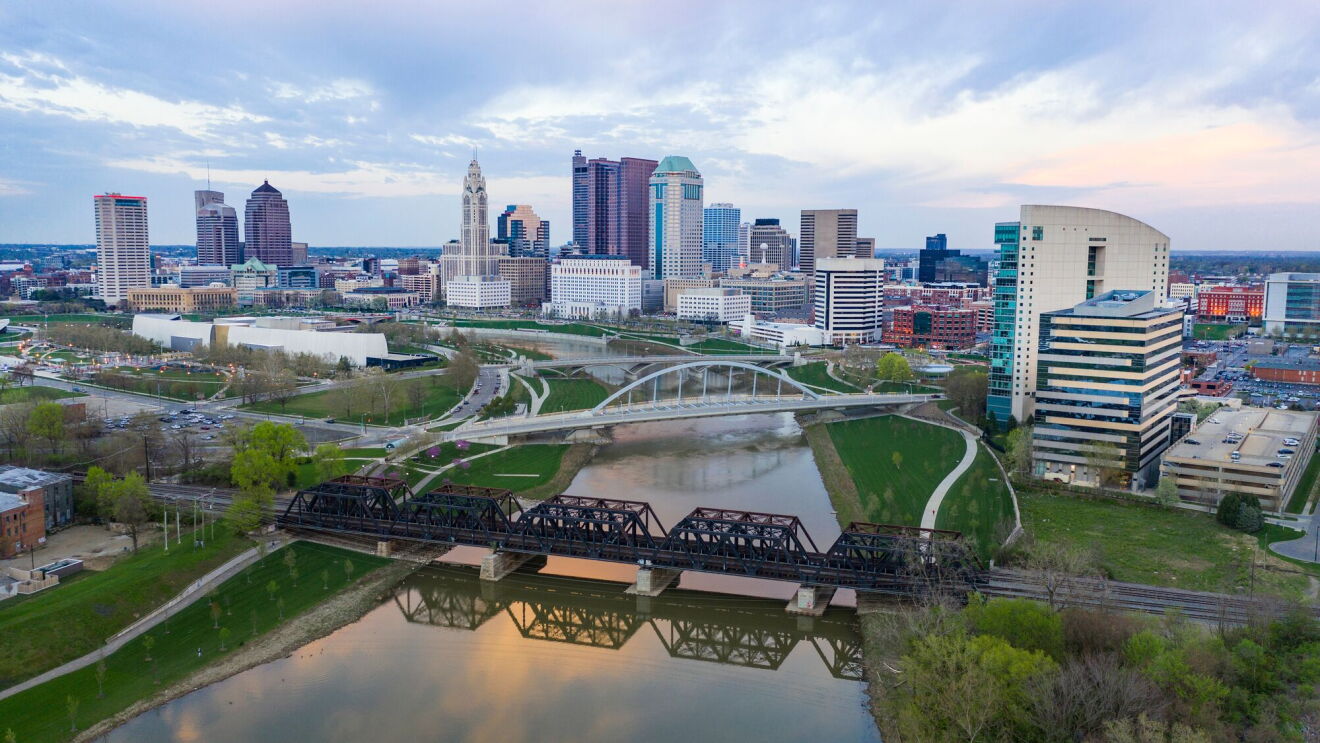 The Columbus skyline