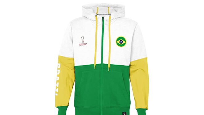 2022年巴西世界杯拉链帽衫。