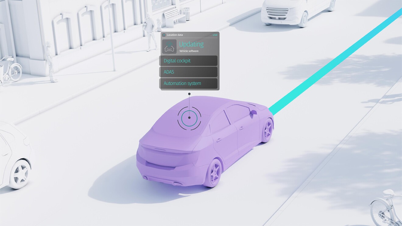 Image of a car and location information