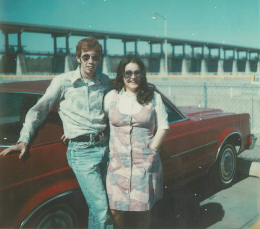 Vintage photograph of a married man and women from more than 30 years ago