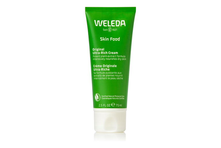 A bottle of Weleda Skin Food ultra-rich cream