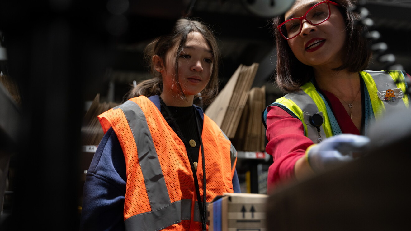 Mother and Daughter at Pack Station