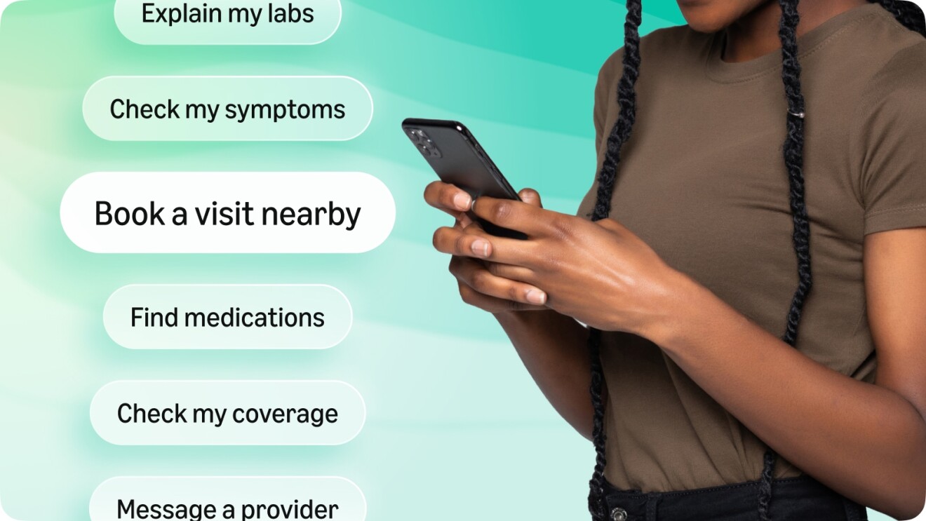 Amazon Health AI interface showcasing various patient options