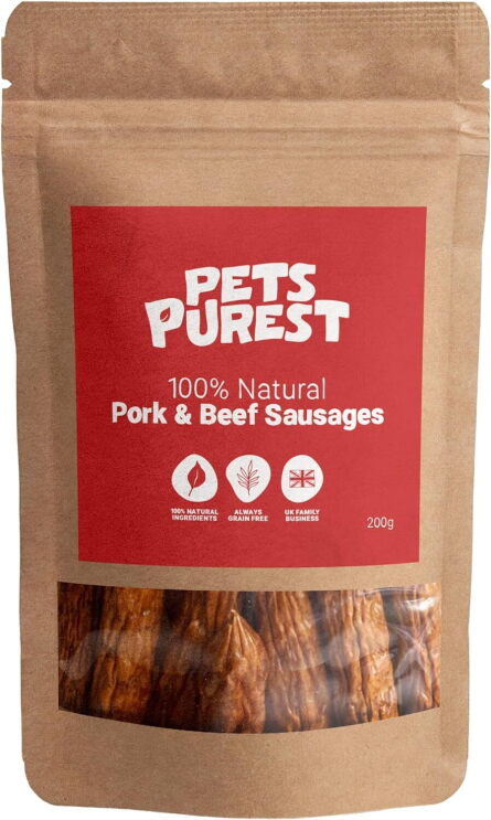Pets Purest Pork & Beef Sausages