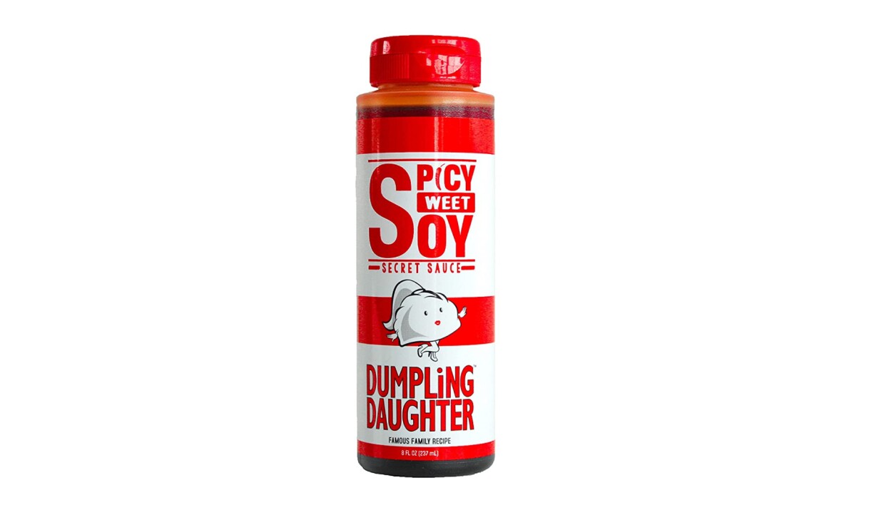 A product image of spicy soy sauce from Dumpling Daughter.