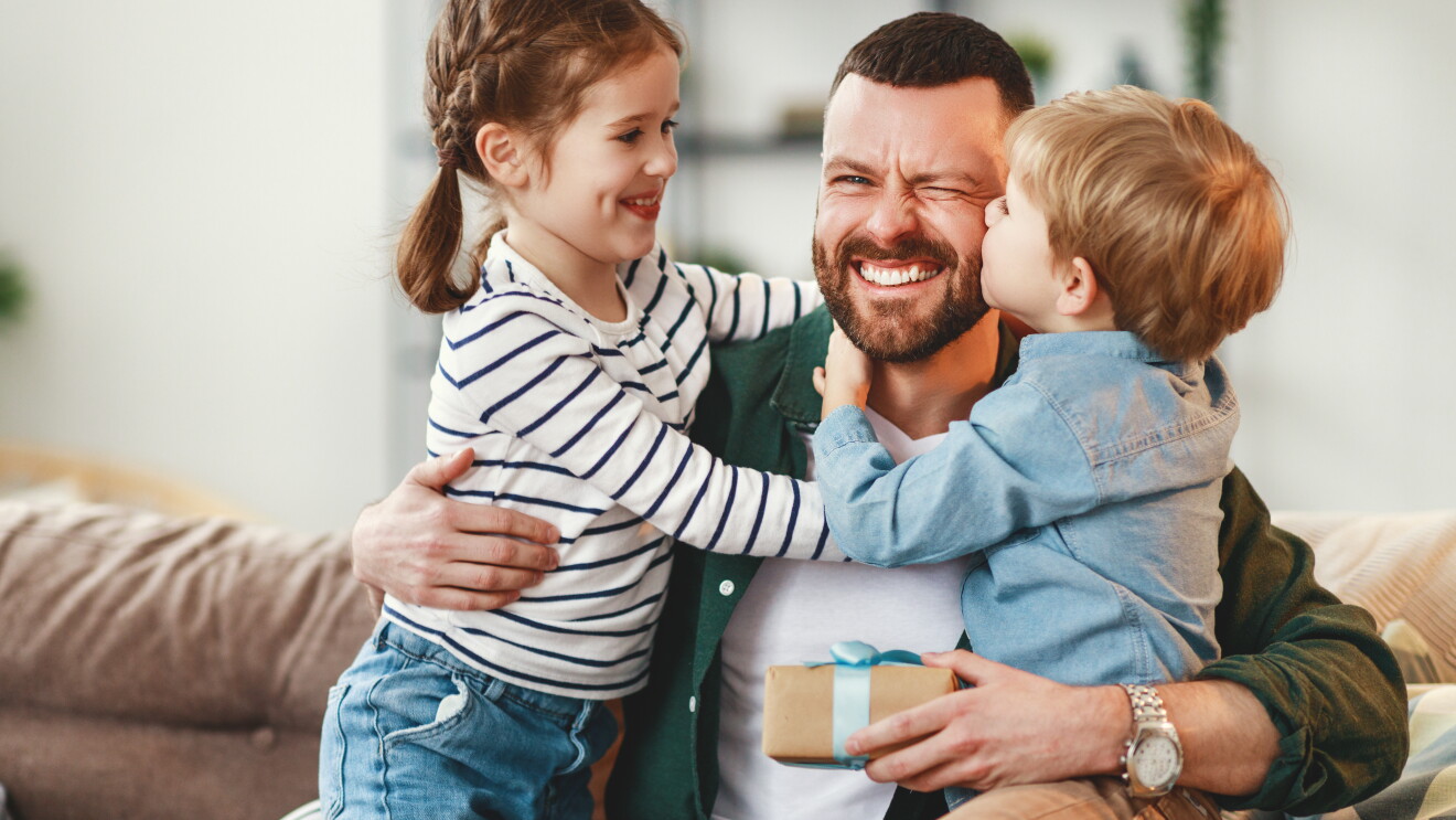 Father and children on Father's day 