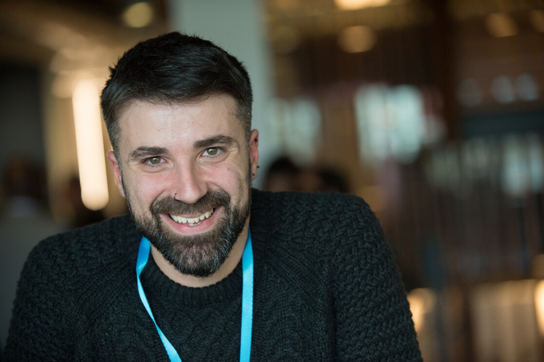 Fotis Karounias, fulfilment centre employee at Amazon in Gourock, pictured at the Amazon office in Seattle