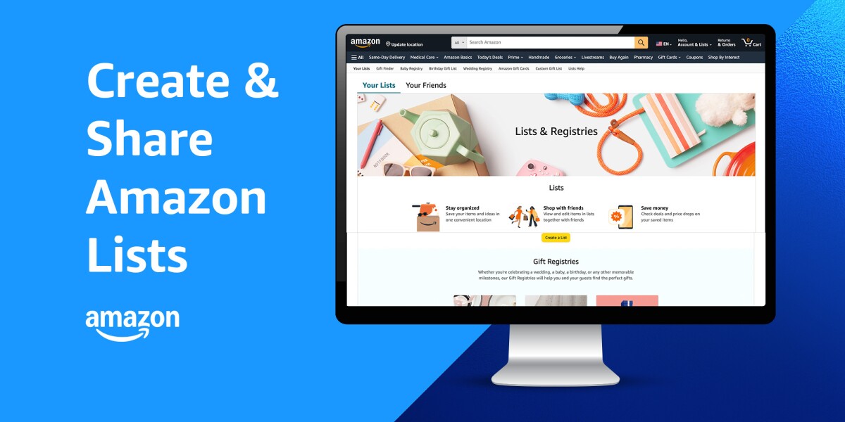 Create & Share Amazon lists