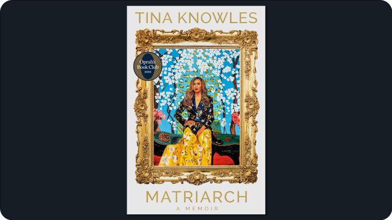 Book cover of 'Matriarch: A Memoir' by Tina Knowles with Oprah's Book Club seal