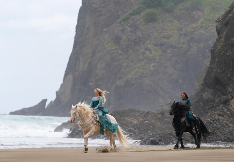 Image of the set of Amazon's new series, The Lord of the Rings: The Rings of Power on Prime Video.