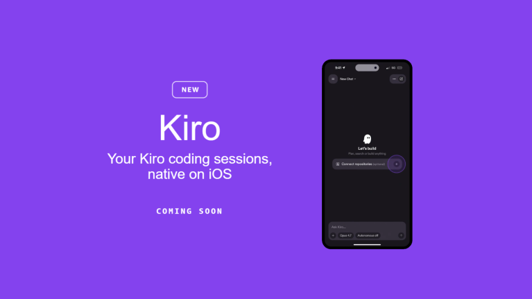 Kiro coding sessions, native on iOS