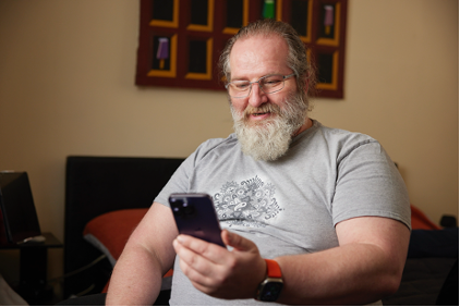 Rob with phone