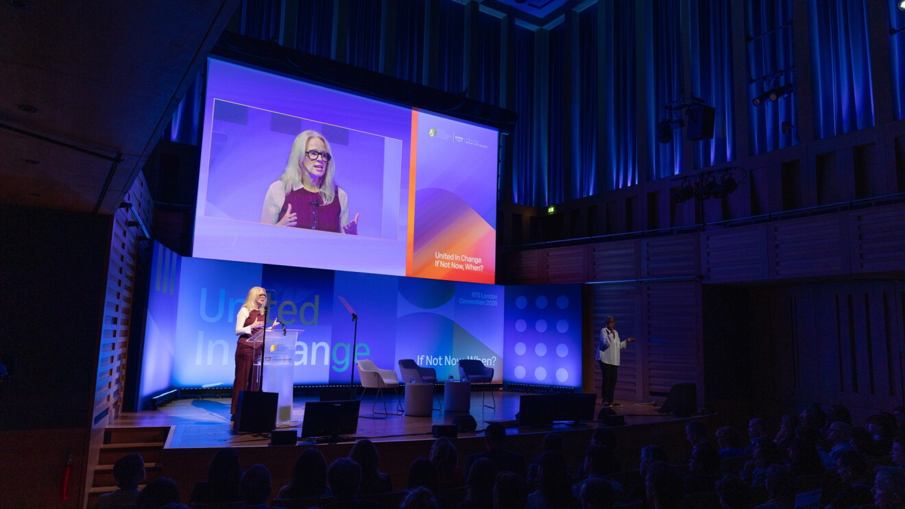 Kelly Day on stage at the RTS London Convention 2026