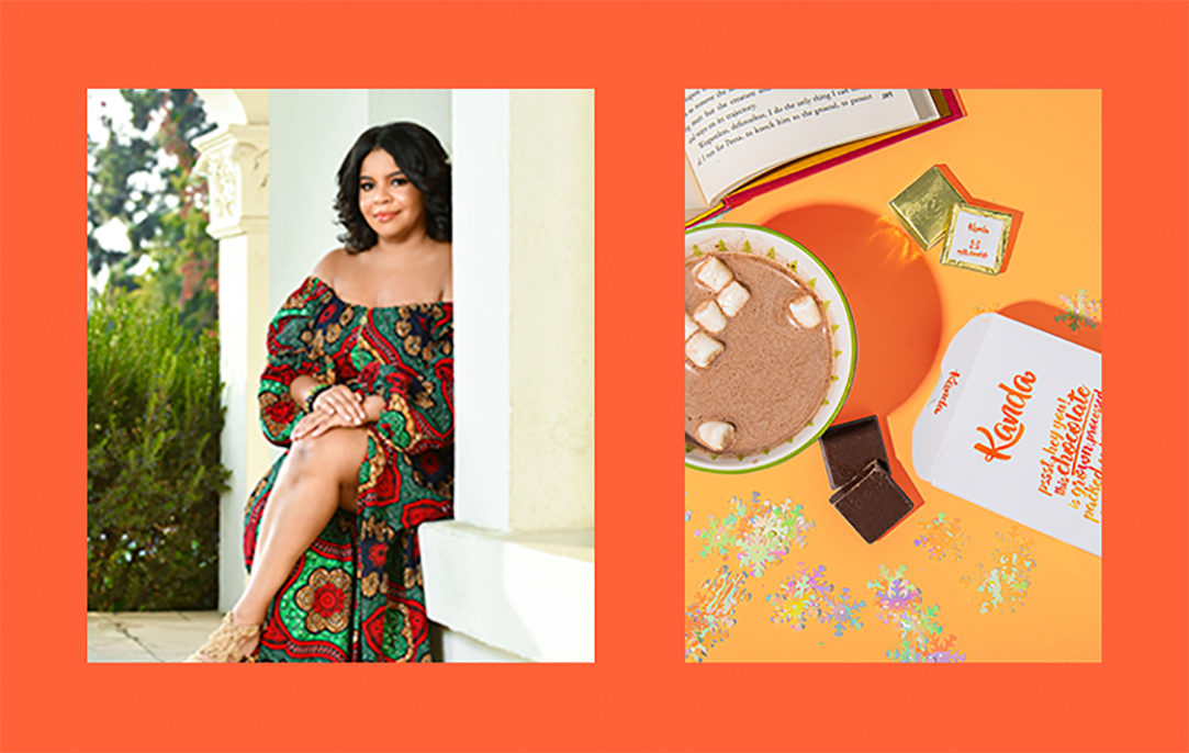 Woman seller and her product, as featured on Amazon marketplace