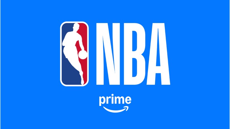 NBA logo with Prime branding on blue background