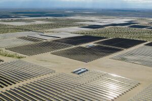 An image of Amazon's solar panels at the Baldy Mesa solar farm.