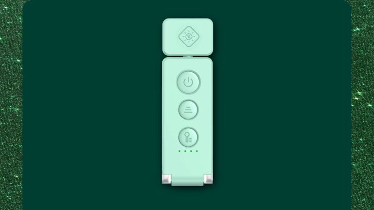 Mint green 12 LED rechargeable clip-on book light