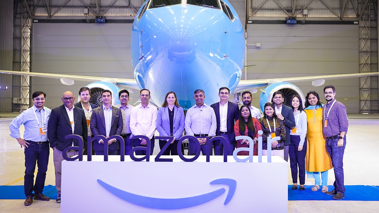 The Amazon crew behind the launch of Amazon Air in India.