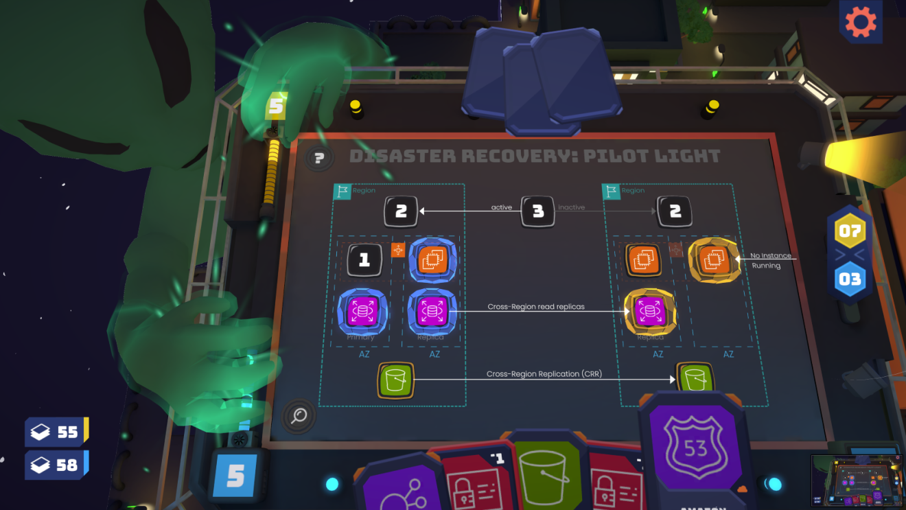 Una imagen de AWS Card Clash, una experiencia de entrenamiento basada en juegos.