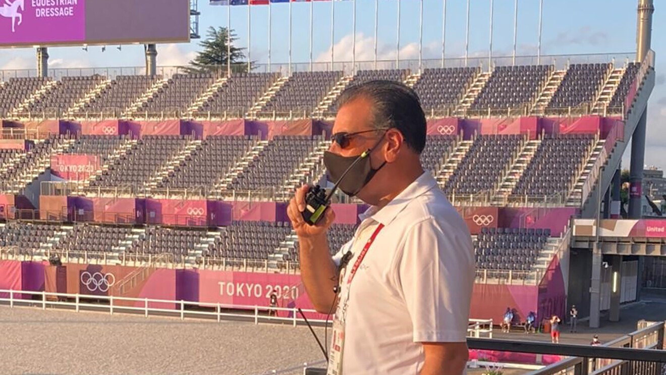 Delivery Service Partner Cesar Hirsch, who leads a logistics company for Amazon and equestrian sports at the Tokyo Olympics.