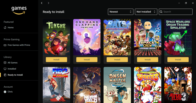 A screenshot of Prime Gaming.