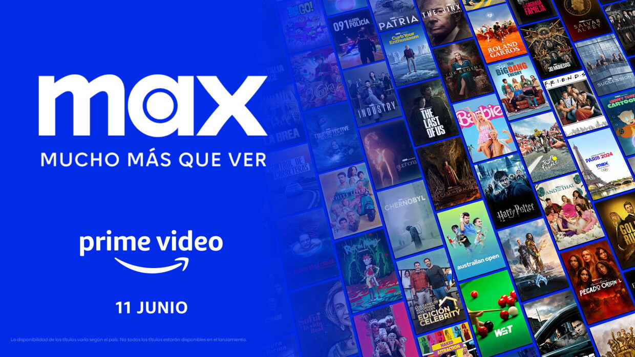 Cartel de Prime Video y Max.