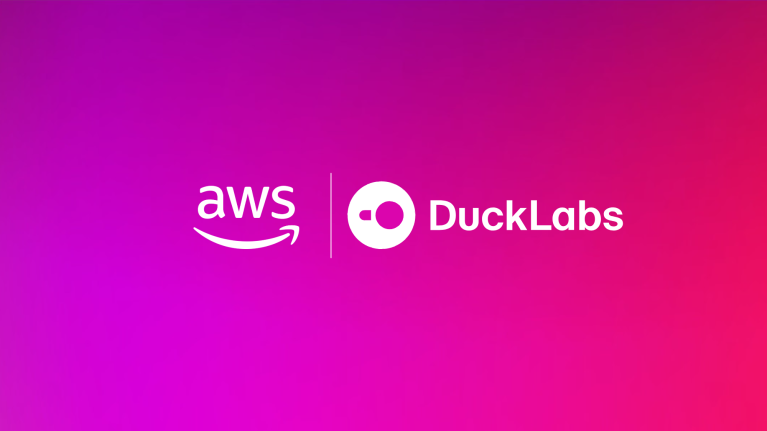 AWS acquires Ducklabs logo in white