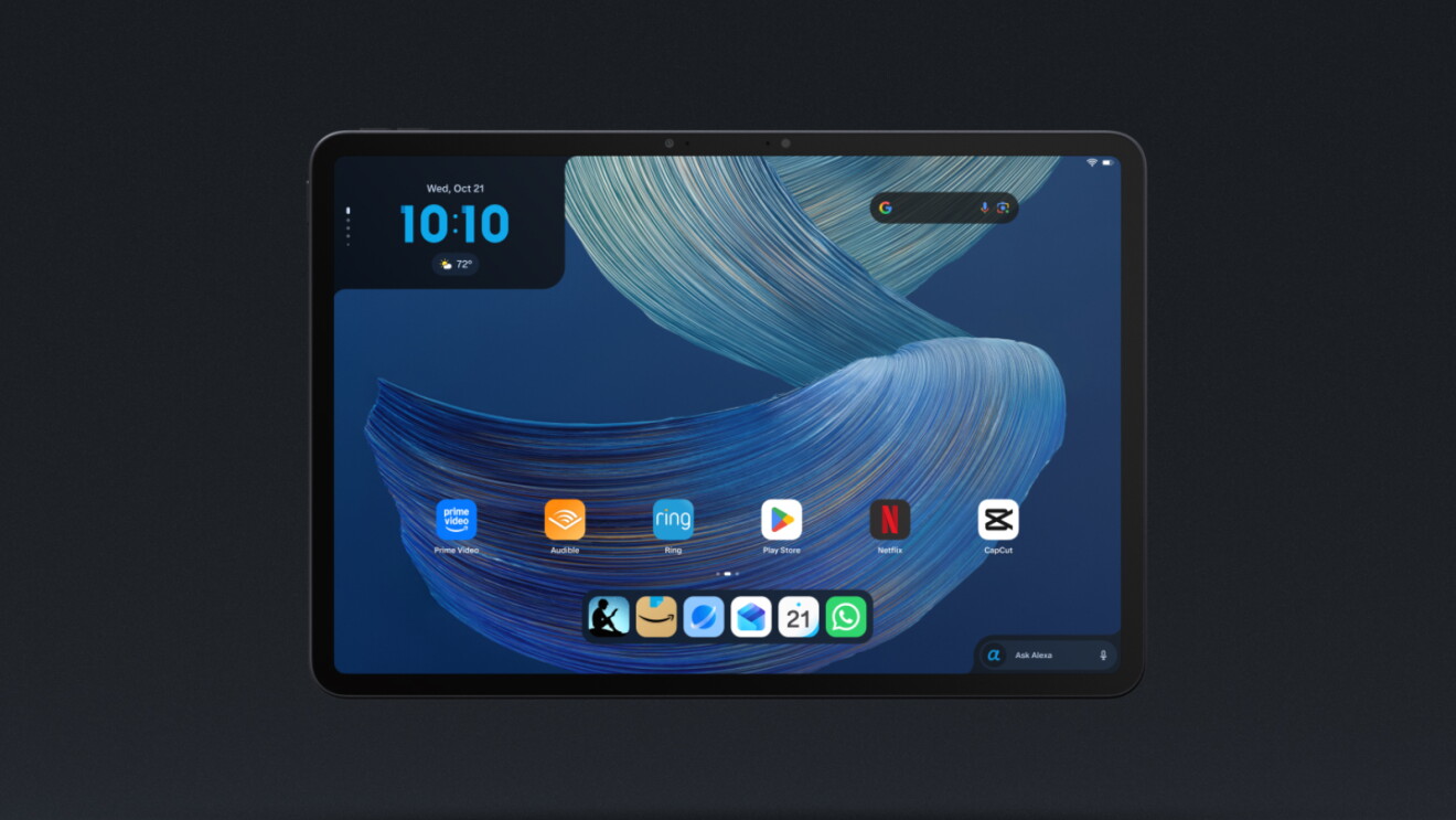 The front of an Amazon Alexa Tablet