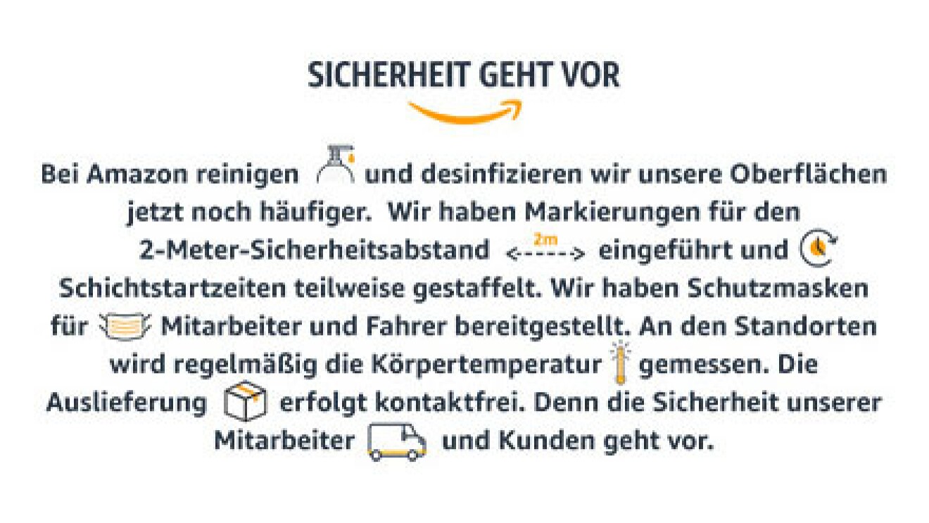 Bei Amazon geht Sicherheit vot.